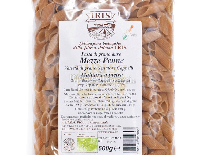 Mezze Penne BIO Senatore Cappelli - Iris