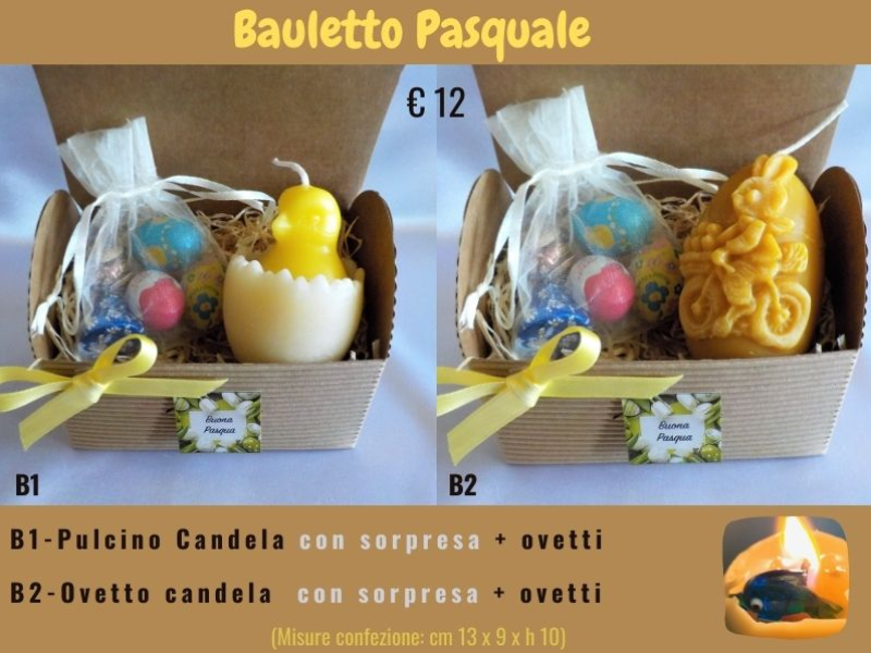 BAULETTI Pasquali regalo con Candele e Ovetti
