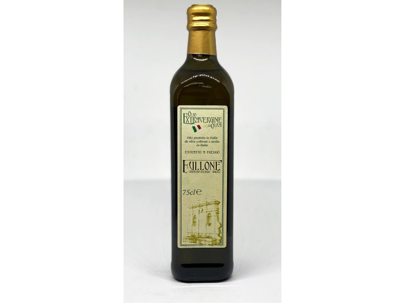 Bottiglia da 75 Cl di olio extravergine di oliva italiano (Filtrato) Fullone