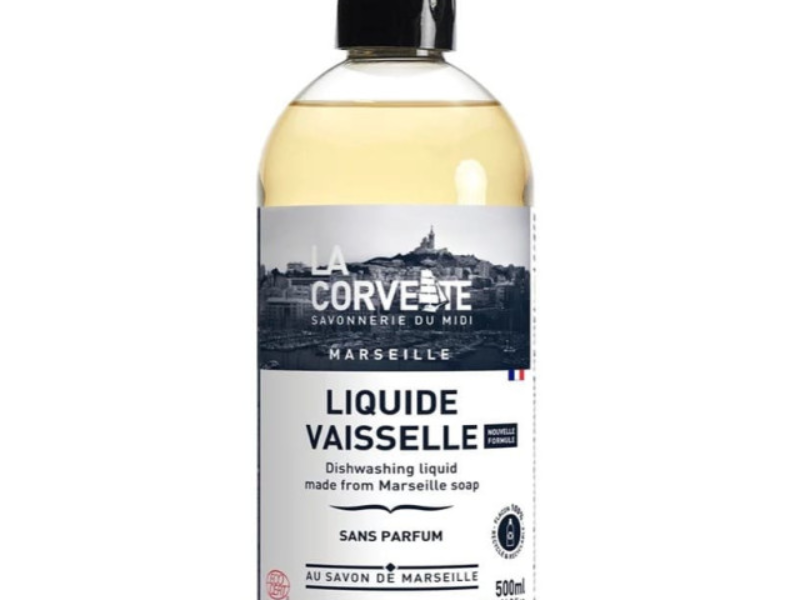 sapone liquido di marsiglia per stoviglieria, all'olio di oliva bio