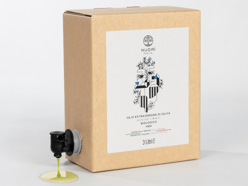 Bag in Box 3lt Olio extravergine di oliva Biologico INTENSO