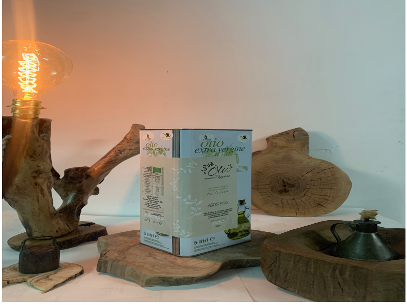 Olio Nonno Peppino Extravergine di Oliva Monocultivar PERANZANA Biologico Italiano- IGP “Olio di Puglia”