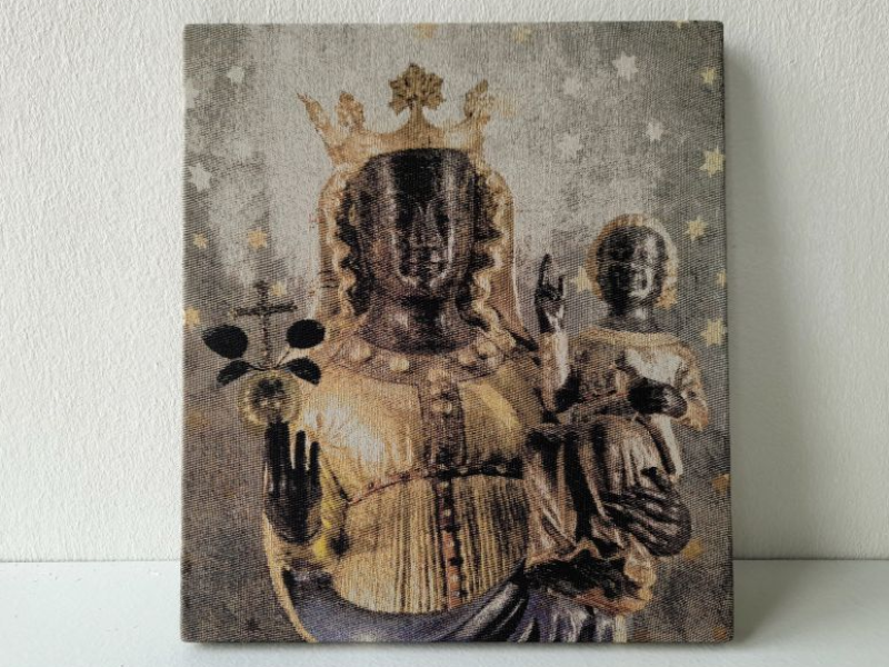 Arazzo “Madonna Nera” (fronte) cm.29x34
