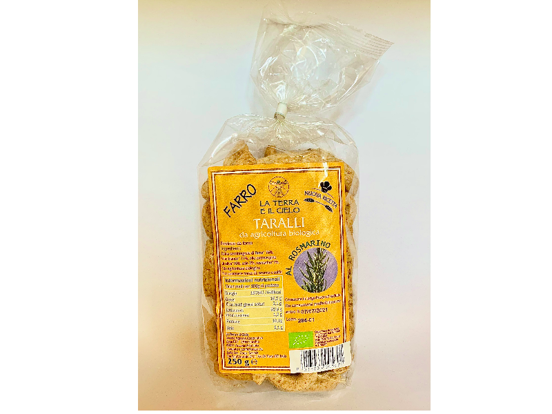 TARALLI FARRO SEMINT. E ROSMARINO GR 250