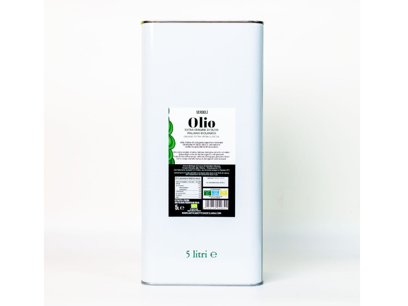 Olio Extra Vergine d'oliva italiano Biologico Verdolì - 5L