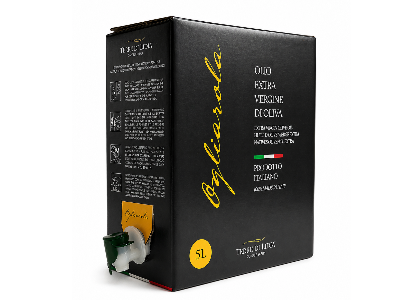Olio Extravergine di Oliva - Box 5 Litri - Produzione Puglia - Campagna 2025-2026 Olio Extravergine di Oliva - Box 5 Litri - Produzione Puglia - Campagna 2025-2026