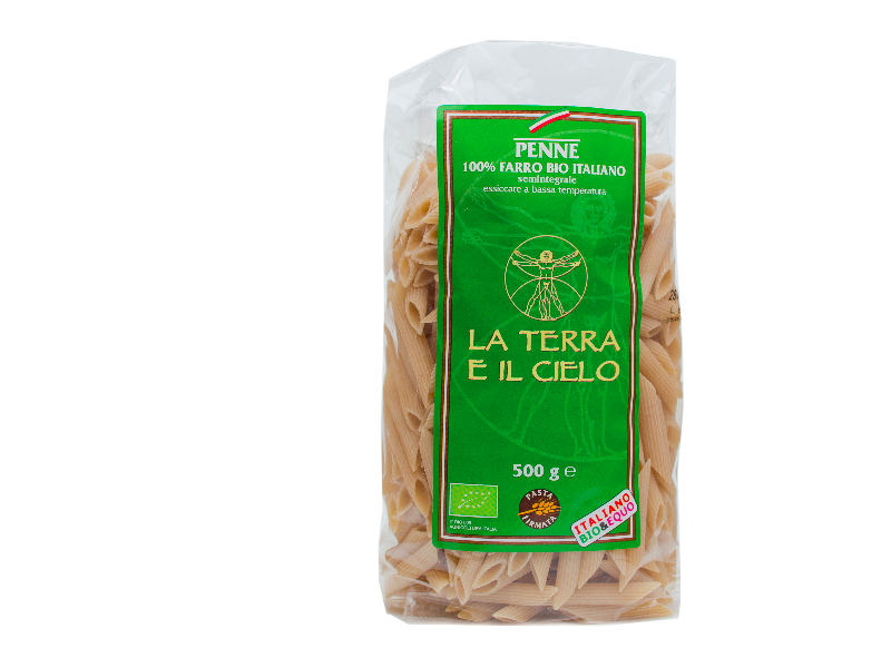 PENNE  DI FARRO SEMINTAGRALE Triticum dicoccum GR. 500