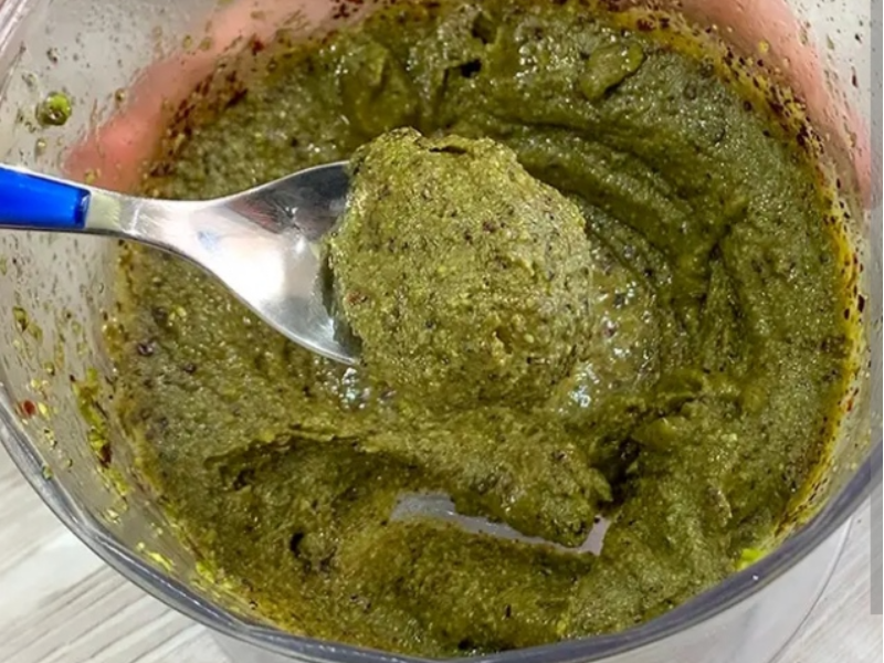 Pesto di pistacchi.