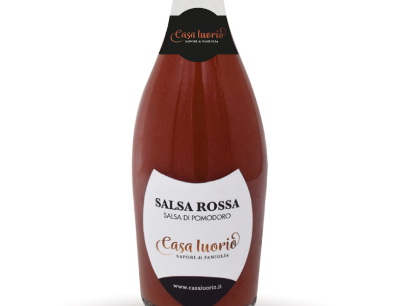 Salsa rossa – elegante bottiglia champagne
