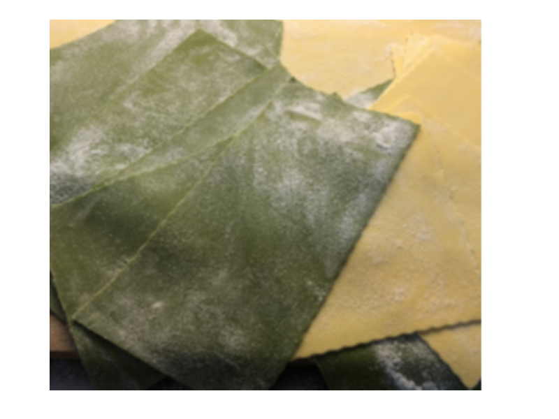 Sfoglia verde per lasagne agli spinaci