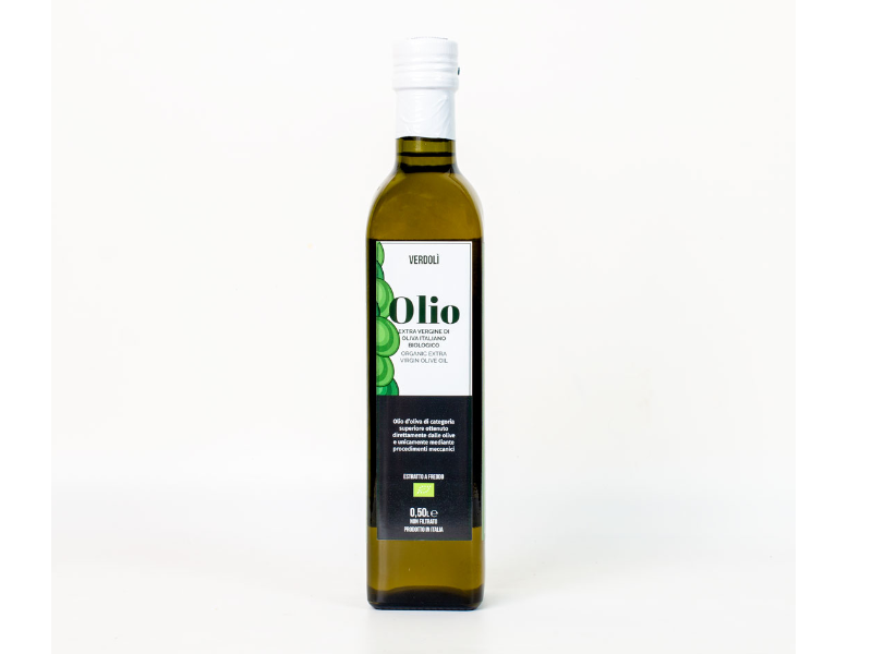 Olio Extra Vergine d'oliva italiano Biologico Verdolì - 0,50 cl