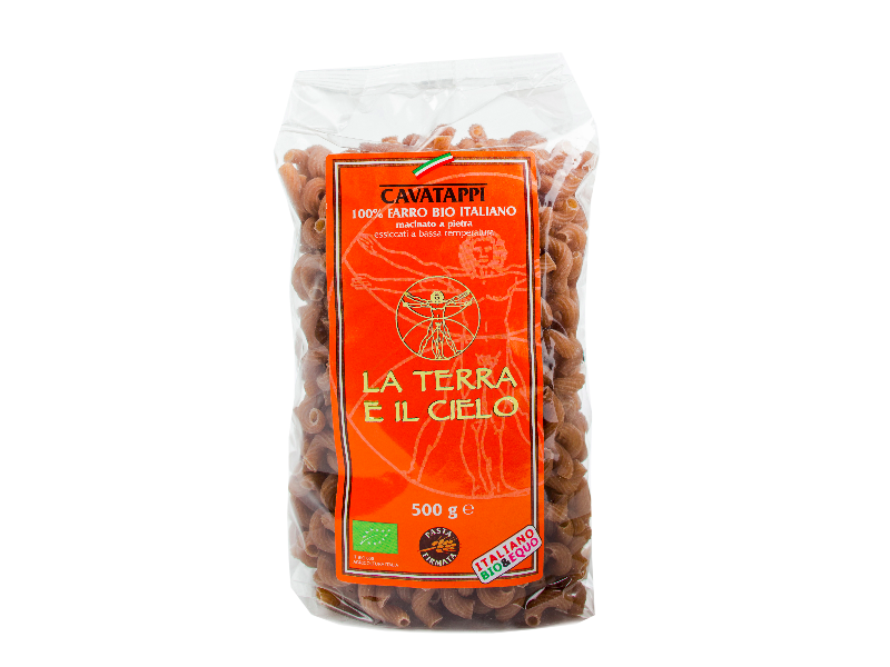 CAVATAPPI DI FARRO INTEGRALE Triticum dicoccum GR. 500