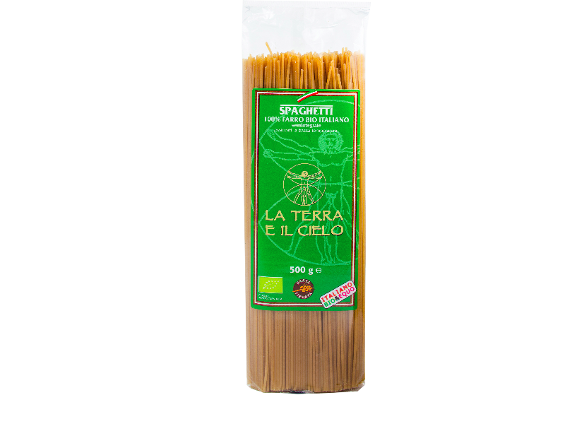 SPAGHETTI DI FARRO  SEMINTEGRALE Triticum Dicoccum GR. 500